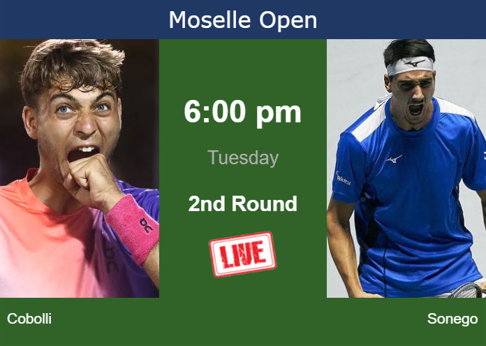 How to watch Cobolli vs. Sonego on live streaming in Metz on Tuesday Tuesday Live Streaming Flavio Cobolli vs Lorenzo Sonego