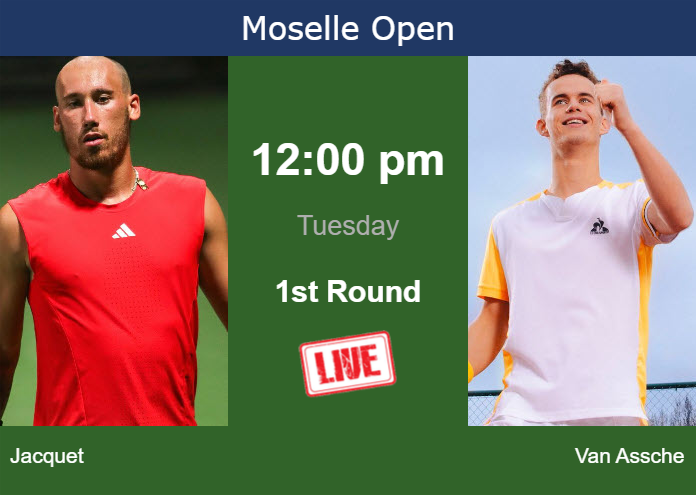 Tuesday Live Streaming Kyrian Jacquet vs Luca Van Assche