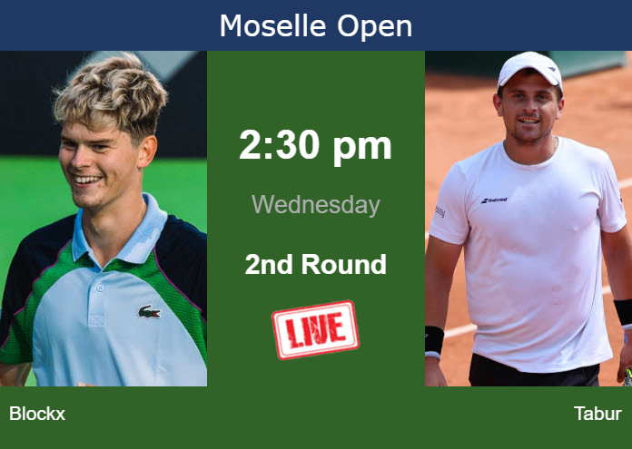 Wednesday Live Streaming Alexander Blockx vs Clement Tabur
