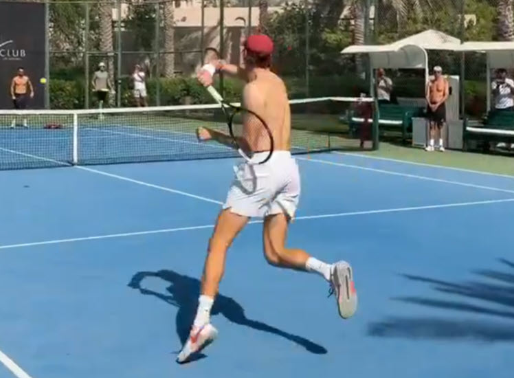 Jannik Sinner Pushes His Limits With Intense Training Sessions In Dubai