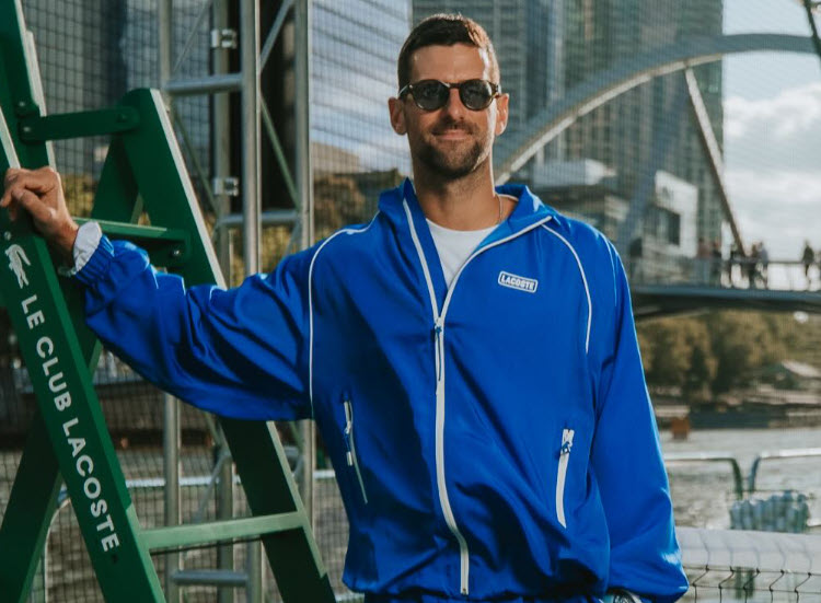 Novak Djokovic looks like a boss posing for Lacoste Before starting his ...