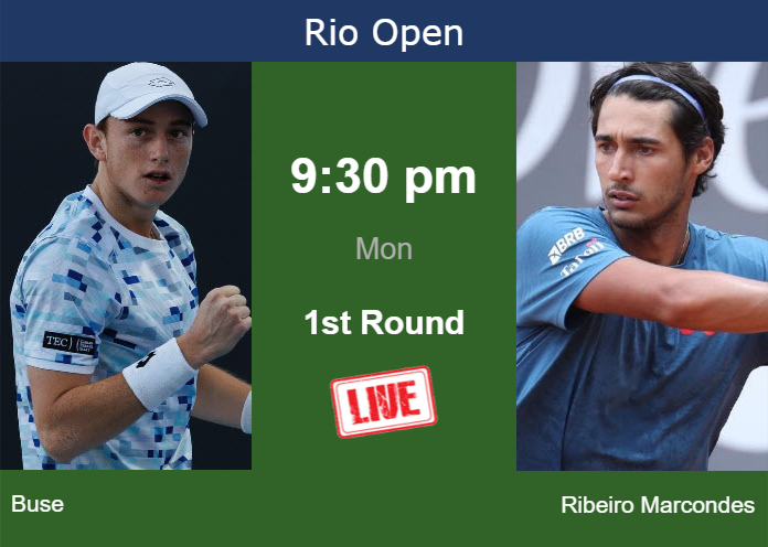 How to watch Buse vs. Ribeiro Marcondes on live streaming in Rio de Janeiro on Mon Monday Live Streaming Ignacio Buse vs Igor Ribeiro Marcondes