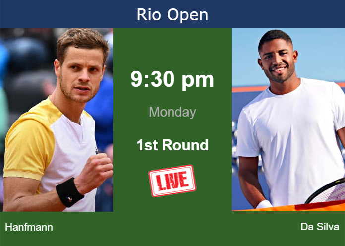 How to watch Hanfmann vs. Da Silva on live streaming in Rio de Janeiro on Monday Monday Live Streaming Yannick Hanfmann vs Joao Lucas Reis Da Silva