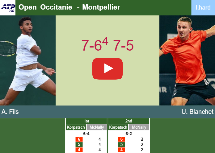 Arthur Fils victorious over Blanchet in the 2nd round to collide vs Auger-Aliassime at the Open Occitanie. HIGHLIGHTS – MONTPELLIER RESULTS Prediction-and-head-to-head-Arthur-Fils-vs-Ugo-Blanchet
