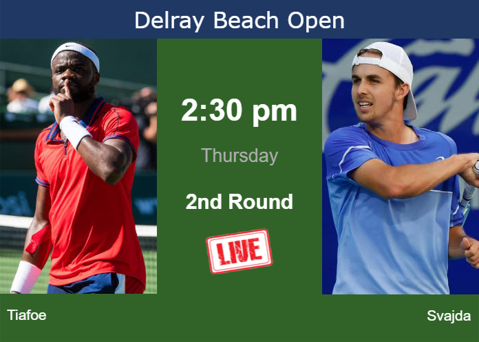Thursday Live Streaming Frances Tiafoe vs Zachary Svajda