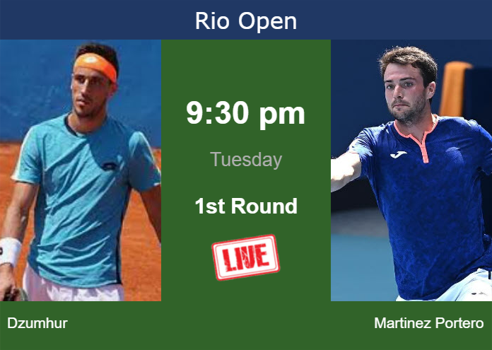 How to watch Dzumhur vs. Martinez Portero on live streaming in Rio de Janeiro on Tuesday Tuesday Live Streaming Damir Dzumhur vs Pedro Martinez Portero