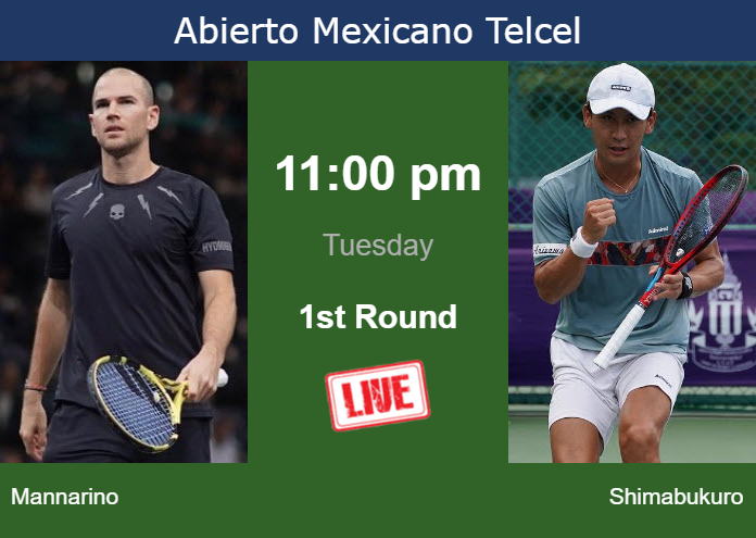 How to watch Mannarino vs. Shimabukuro on live streaming in Acapulco on Tuesday Wednesday Live Streaming Adrian Mannarino vs Sho Shimabukuro
