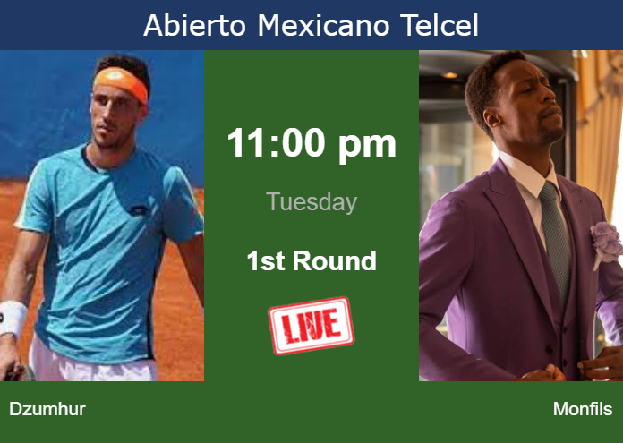 How to watch Dzumhur vs. Monfils on live streaming in Acapulco on Tuesday Wednesday Live Streaming Damir Dzumhur vs Gael Monfils
