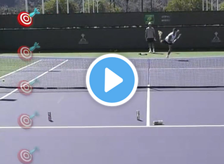 Alcaraz impresses hittng tennis balls tubes repeatedly while practising his serve ahead of facing Rinderknech in Indian Wells Alcaraz Impresses During Training Section Hittng Tennis Balls Tubes Repeatedly While Practising His Serve Ahead Of Facing Rinderknech In Indian Wells