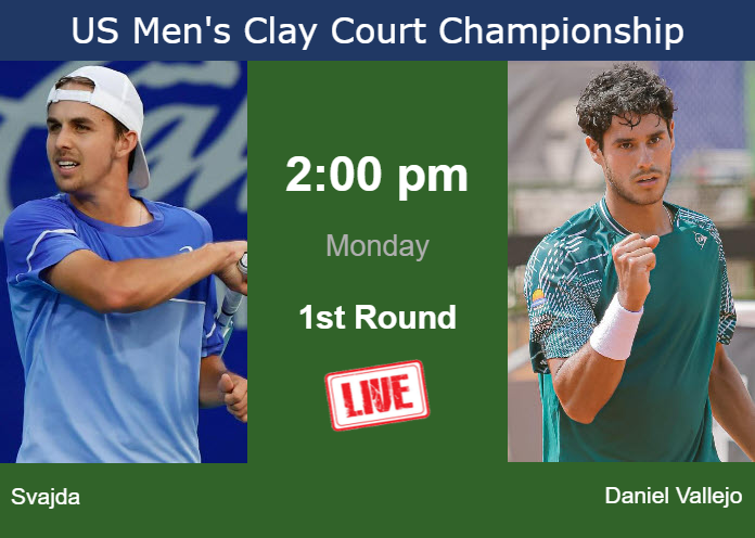 How to watch Svajda vs. Daniel Vallejo on live streaming in Houston on Monday Monday Live Streaming Zachary Svajda vs Adolfo Daniel Vallejo