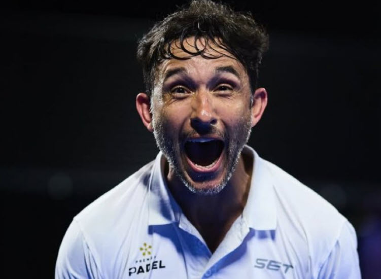PADEL. Sanyo Gutierrez finds it hard to believe that he and Alfonso overcame Galan and Chingotto. Sanyo-Gutierrez-2
