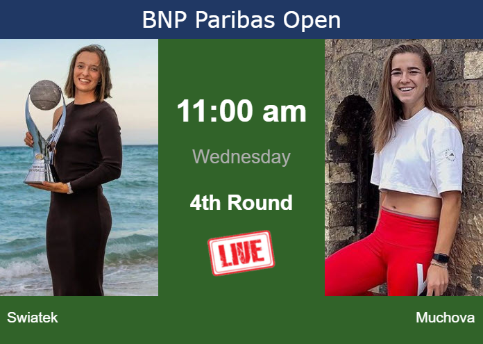 Wednesday Live Streaming Iga Swiatek vs Karolina Muchova