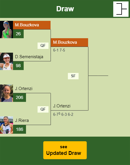 Marie Bouzkova Draw info