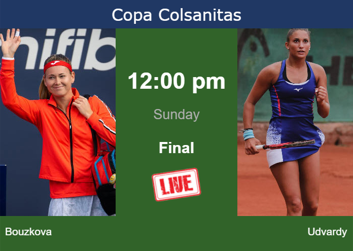 Sunday Live Streaming Marie Bouzkova vs Panna Udvardy