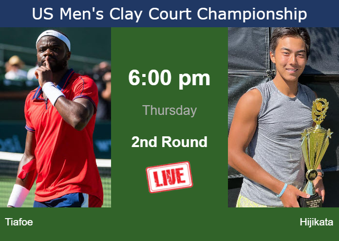 How to watch Tiafoe vs. Hijikata on live streaming in Houston on Thursday Thursday Live Streaming Frances Tiafoe vs Rinky Hijikata