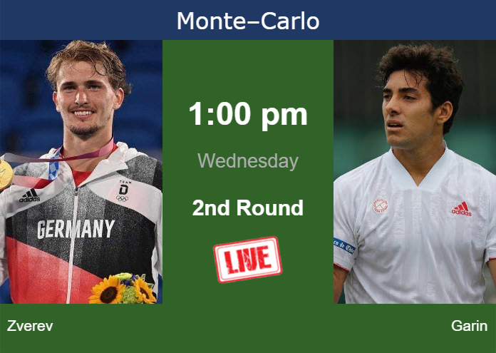 How to watch Zverev vs. Garin on live streaming in Monte-Carlo on Wednesday Tuesday Live Streaming Alexander Zverev vs Cristian Garin