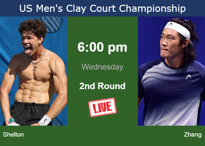How to watch Shelton vs. Zhang on live streaming in Houston on Wednesday Wednesday Live Streaming Ben Shelton vs Zhizhen Zhang