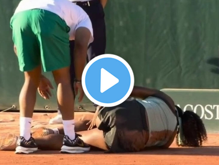 Baptiste Collapses With Leg Injury And Leaves Court In Wheelchair