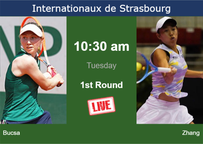 How to watch Bucsa vs. Zhang on live streaming in Strasbourg on Tuesday Monday Live Streaming Cristina Bucsa vs Shuai Zhang