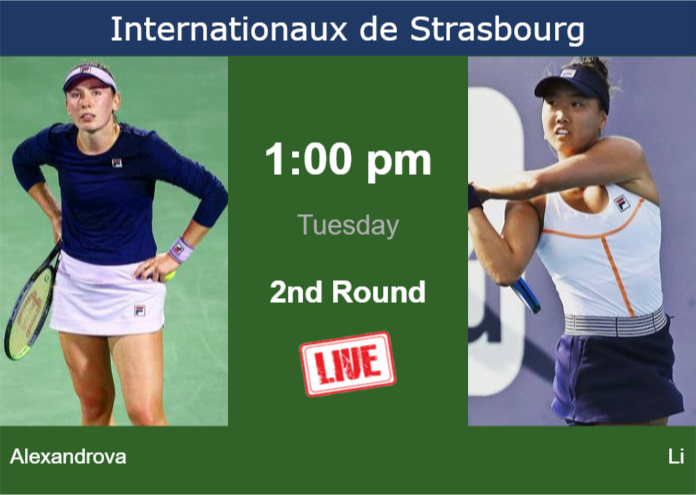 Monday Live Streaming Ekaterina Alexandrova vs Ann Li