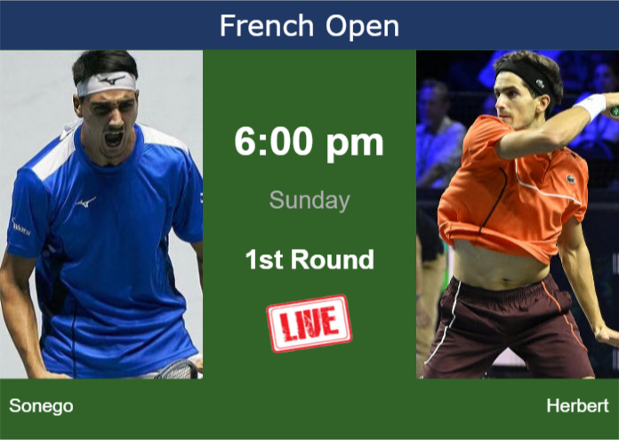 How to watch Sonego vs. Herbert on live streaming at the French Open on Sunday Saturday Live Streaming Lorenzo Sonego vs Pierre-Hugues Herbert