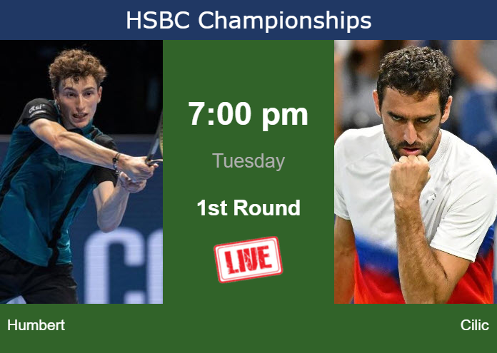 How to watch Humbert vs. Cilic on live streaming in London on Tuesday Monday Live Streaming Ugo Humbert vs Marin Cilic