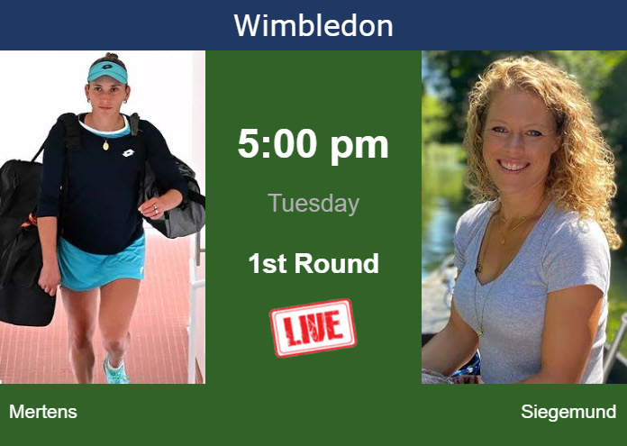 How to watch Mertens vs. Siegemund on live streaming in Wimbledon on Tuesday Sunday Live Streaming Elise Mertens vs Laura Siegemund