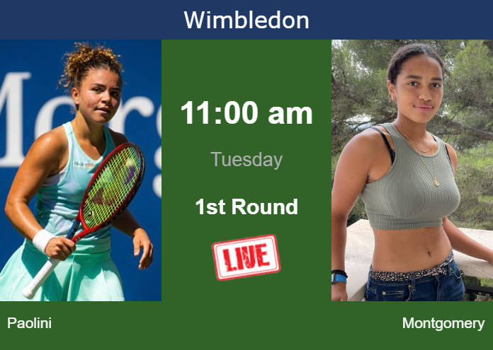 Sunday Live Streaming Jasmine Paolini vs Robin Montgomery