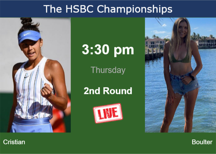 Thursday Live Streaming Jaqueline Cristian vs Katie Boulter