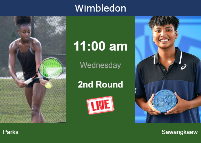 How to watch Parks vs. Sawangkaew on live streaming in Wimbledon on Wednesday Tuesday Live Streaming Alycia Parks vs Mananchaya Sawangkaew