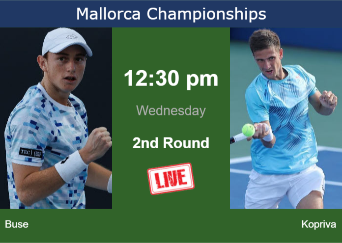 How to watch Buse vs. Kopriva on live streaming in Mallorca on Wednesday Tuesday Live Streaming Ignacio Buse vs Vit Kopriva