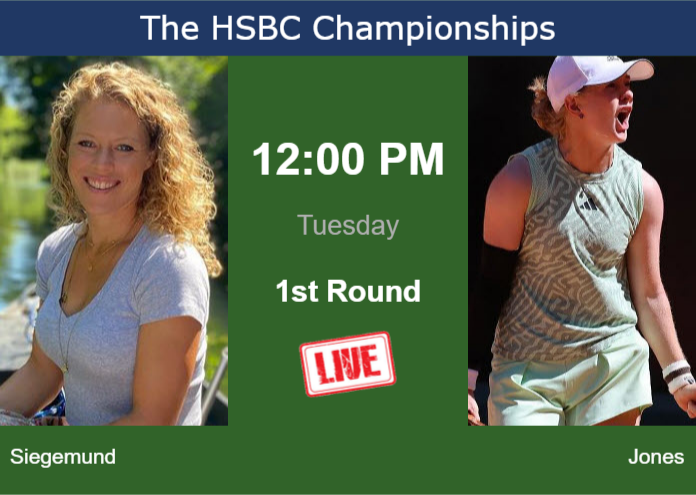 Tuesday Live Streaming Laura Siegemund vs Francesca Jones