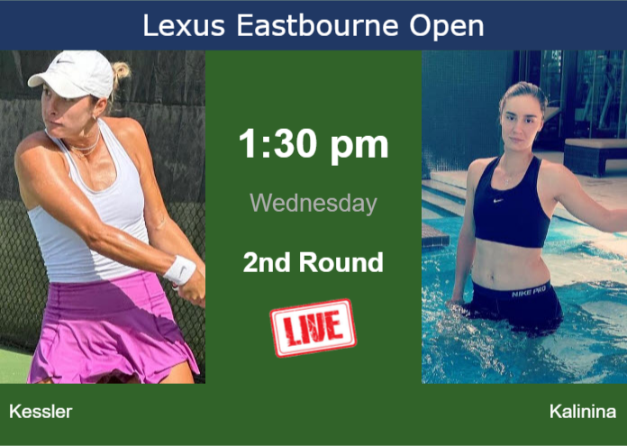How to watch Kessler vs. Kalinina on live streaming in Eastbourne on Wednesday Tuesday Live Streaming Mccartney Kessler vs Anhelina Kalinina
