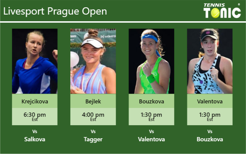 PREDICTION, PREVIEW, H2H: Krejcikova, Bejlek, Bouzkova and Valentova to play on LIVESPORT ARENA on Friday – Livesport Prague Open Barbora Krejcikova-Sara Bejlek-Marie Bouzkova-Tereza Valentova Stats info
