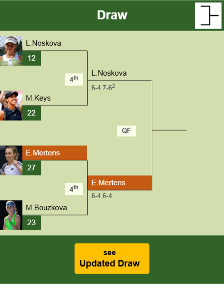 Elise Mertens Draw info