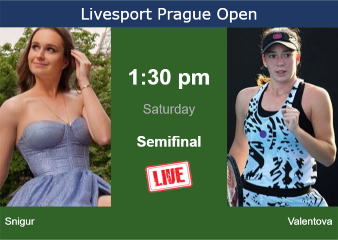 How to watch Snigur vs. Valentova on live streaming in Prague on Saturday Friday Live Streaming Daria Snigur vs Tereza Valentova