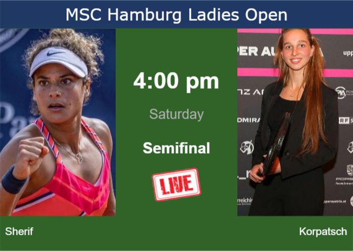 Friday Live Streaming Mayar Sherif vs Tamara Korpatsch