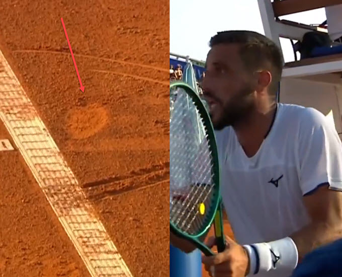 “it’s Right Here, You Can See It,” Dzumhur Argues With The Umpire Over The Disputed Clay Mark In Umag