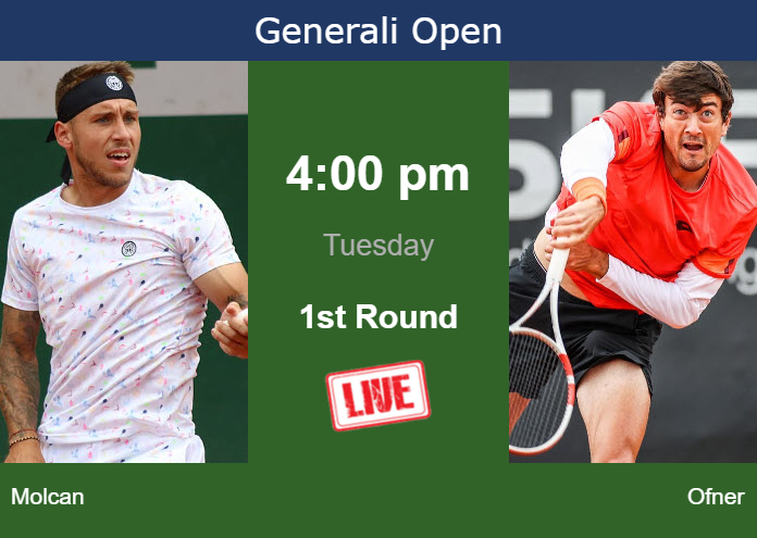 Monday Live Streaming Alex Molcan vs Sebastian Ofner