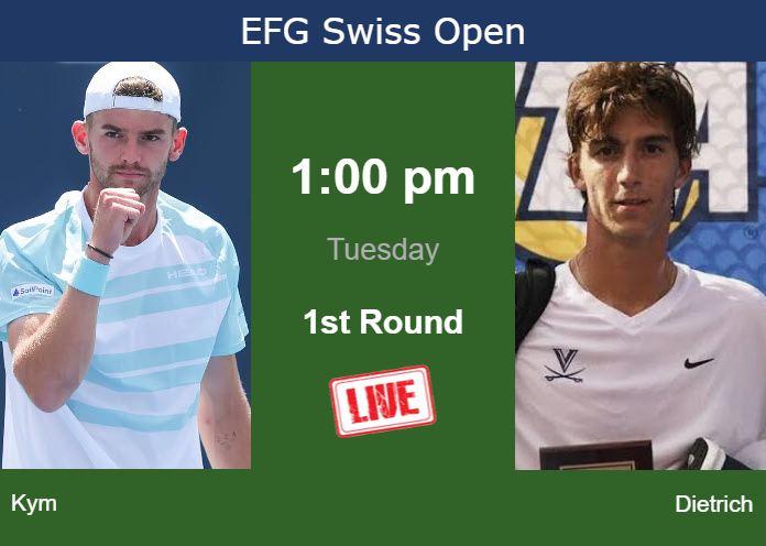 Monday Live Streaming Jerome Kym vs Dylan Dietrich