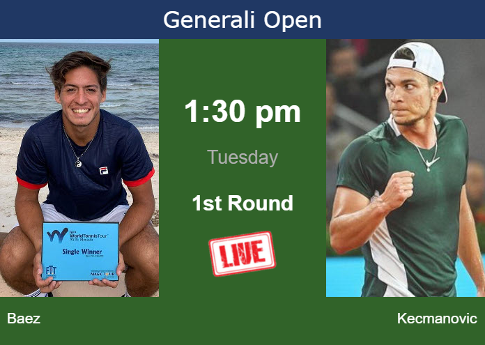 Monday Live Streaming Sebastian Baez vs Miomir Kecmanovic