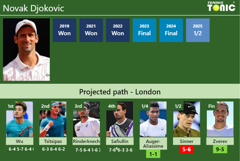 Novak Djokovic Stats info