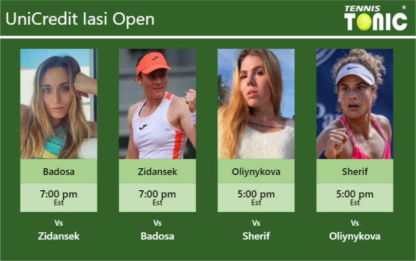 Paula Badosa-Tamara Zidansek-Oleksandra Oliynykova-Mayar Sherif Stats info