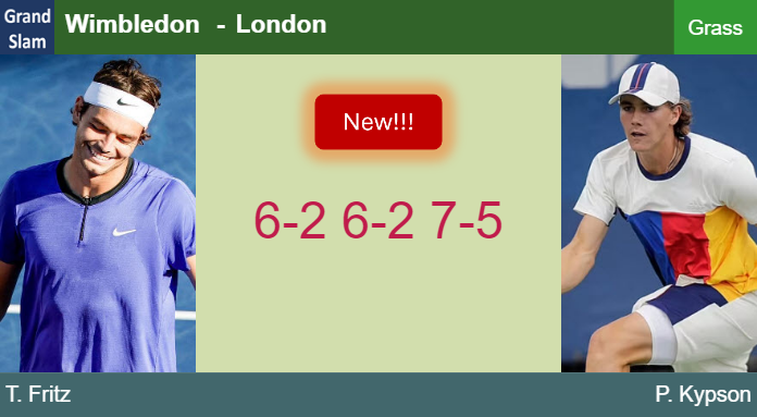 LIVE UPDATES. Taylor Fritz conquers Kypson in the 2nd round – WIMBLEDON RESULTS Prediction-and-head-to-head-Taylor-Harry-Fritz-vs-Patrick-Kypson
