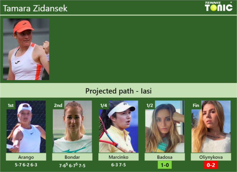 Tamara Zidansek Stats info