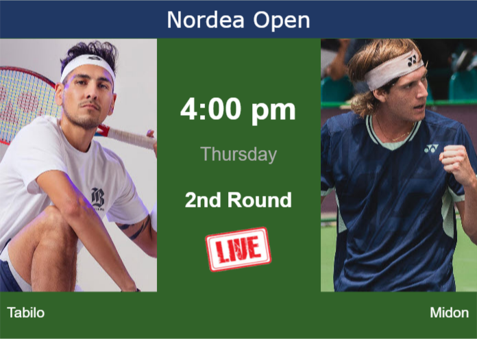 How to watch Tabilo vs. Midon on live streaming in Bastad on Thursday Wednesday Live Streaming Alejandro Tabilo vs Lautaro Midon