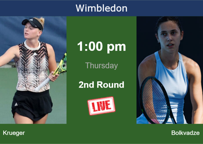 Wednesday Live Streaming Ashlyn Krueger vs Mariam Bolkvadze