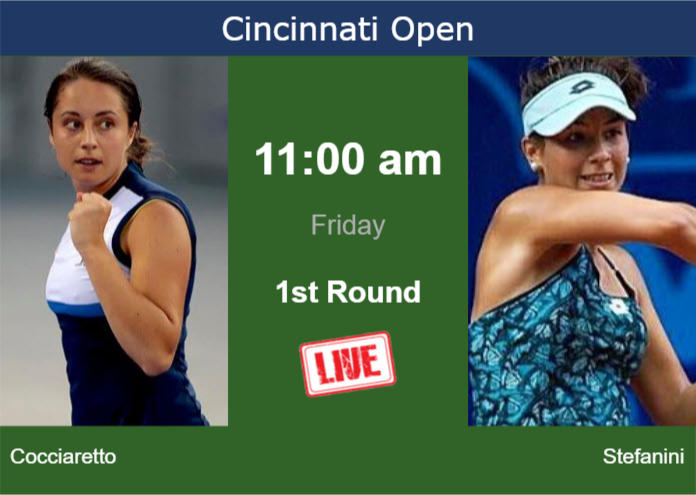 How to watch Cocciaretto vs. Stefanini on live streaming in Cincinnati on Friday Friday Live Streaming Elisabetta Cocciaretto vs Lucrezia Stefanini