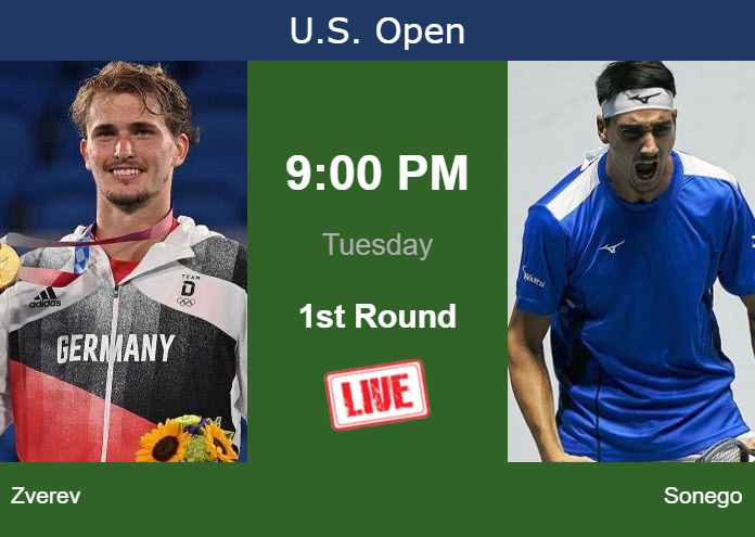 How to watch Zverev vs. Sonego on live streaming at the U.S. Open on Tuesday Monday Live Streaming Alexander Zverev vs Lorenzo Sonego