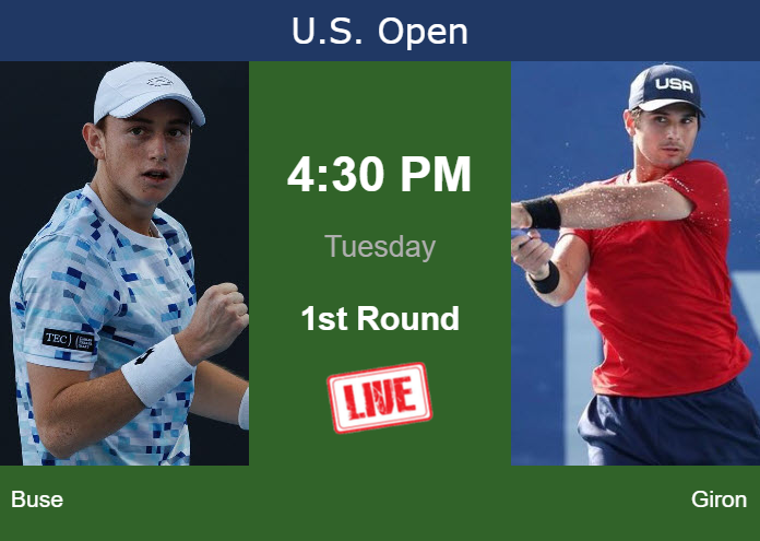 Monday Live Streaming Ignacio Buse vs Marcos Giron